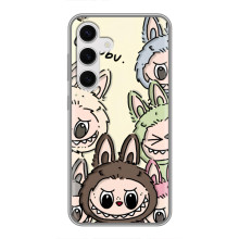 Чехол с Лабубу на Samsung Galaxy S24 (Коллаж Лабубу)