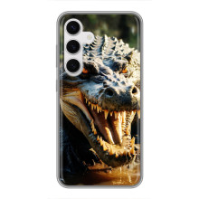 Чехол с картинкой «Хищники» для Samsung Galaxy S24 (Крокодил)