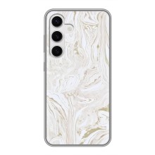 Мраморный чехол на Samsung Galaxy S24 (VPrint) (Белый мрамор)