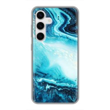 Мраморный чехол на Samsung Galaxy S24 (VPrint) (Голубой мрамор)