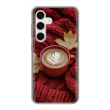 Чохол з унікальним дизайном 'Осінь з кавою' для Samsung Galaxy S24 – Кава на ковдрі
