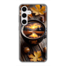 Чохол з унікальним дизайном 'Осінь з кавою' для Samsung Galaxy S24 – Темна кава