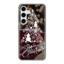 Рождественские Чехлы для Samsung Galaxy S24 (VPrint) (Елочка узорная)