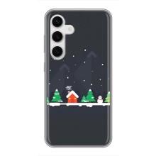 Силіконовий бампер на різдво для Samsung Galaxy S24 (Місто зимове)
