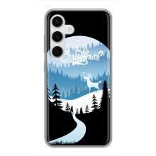Силіконовий бампер на різдво для Samsung Galaxy S24 (Різдвяний Олень)
