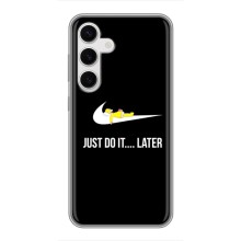 Силиконовый Чехол на Samsung Galaxy S24 с картинкой Nike (Later)