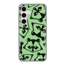 Силиконовый Чехол с Енотами на Samsung Galaxy S24 – Мордочки Енота