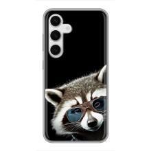Силиконовый Чехол с Енотами на Samsung Galaxy S24 – Стильный Енот