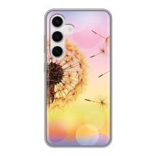 Силиконовый Чехол с одуванчиками на Samsung Galaxy S24 – Цветок-одуванчик