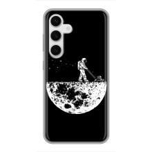 Силиконовый Чехол с принтом "Космонавты" на Samsung Galaxy S24 – Космонавт