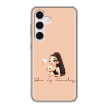 Силіконовый Чохол на Samsung Galaxy S24 з картинкой Модных девушек (З собакою)