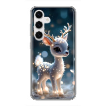 Яскравий чохол для Samsung Galaxy S24 з Зимові Оленята – Блискуче оленятко