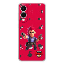 Бампер (ТПУ) с принтом Brawl Stars на Сamsung Гэлэкси С25 Эдж – Кольт на красном
