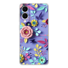 Чехлы с Цветами для Samsung Galaxy S25 Edge (VPrint) – Цветочный дизайн