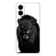 Чехлы с картинками животных Samsung Galaxy S25 Edge (Черный ЛЕВ)