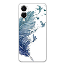 Чехол с картинкой (Стильные) для Самсунг Галакси С25 Эдж - (AlphaPrint) – Перышко