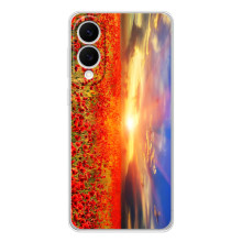 Чехол с картинкой (Стильные) для Самсунг Галакси С25 Эдж - (AlphaPrint) – Поле тюльпанов