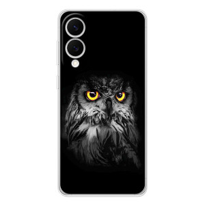 Чохли з принтом СОВИ для Samsung Galaxy S25 Edge – Сова на чорному