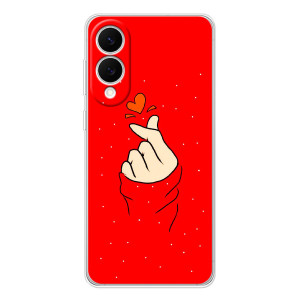 Чехлы (Знак сердечка) на Samsung Galaxy S25 Edge – Сердце на красном