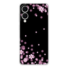 Чехол для Самсунг Галакси С25 Эдж - с принтом (Дизайнерские) (AlphaPrint) (Цветочки маленькие)
