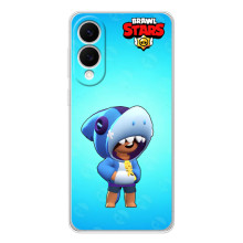 Чехол для Samsung Galaxy S25 Edge Бравл Старс (VPrint) (Леон акула)