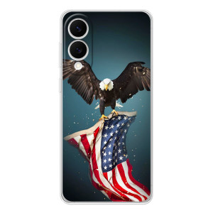 Чехол Флаг USA для Samsung Galaxy S25 Edge – Орел и флаг