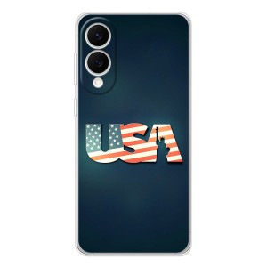 Чехол Флаг USA для Samsung Galaxy S25 Edge – USA