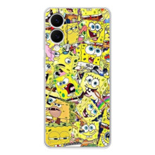 Чехол Губка Боб для Самсунг Галакси С25 Эдж (Эмоции Спанч Боба)