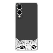 Чехол на Самсунг Галакси С25 Эдж с Котами (VPrint) (Выглядывает кот)