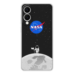 Силиконовый бампер с принтом "Наса" на Samsung Galaxy S25 Edge – Космонавт NASA