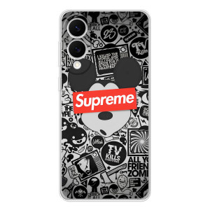 Чохол з Брендами одягу на Саламсунг Галаксі S25 Едж – Supreme Маус