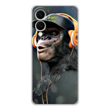 Чехол с Обезьянами Samsung Galaxy S25 Edge - (AlphaPrint) (В наушниках)