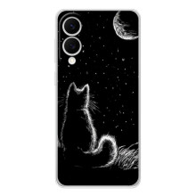 Чохол з принтом для Samsung Galaxy S25 Edge (AlphaPrint) Модні коти (Котик і місяць)