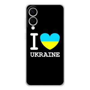 Чохол з Українською символікою на Саламсунг Галаксі S25 Едж – I Love Ukraine