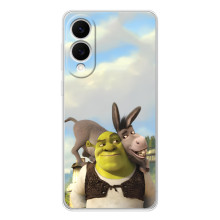 Чехол с мультфильмом Шрек на Samsung Galaxy S25 Edge – Шрек и осел