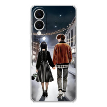 Чехол с дизайном Венздей 2 на Samsung Galaxy S25 Edge – Уэнсдей и Тайлер