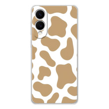 Чехол с принтом коровы на Самсунг Галакси С25 Эдж – Бежевый принт