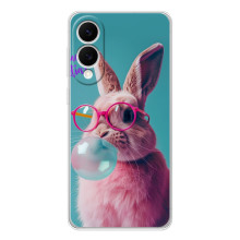 Чехол с принтом стильные животные для Самсунг Галакси С25 Эдж (Кролик в очках)
