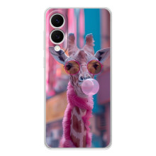 Чехол с принтом стильные животные для Самсунг Галакси С25 Эдж (Стильный жирав)