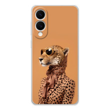 Чехол с принтом стильные животные для Самсунг Галакси С25 Эдж (Стильный леопард)
