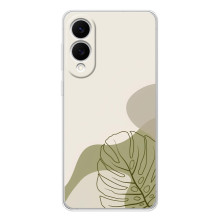 Силиконовый чехол с принтом в цветах на Samsung Galaxy S25 Edge – Монстера зелёная