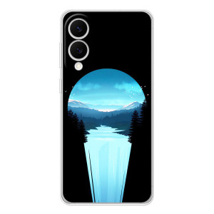 Летний Чехол на Samsung Galaxy S25 Edge – Синий Водопад