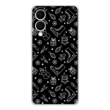 Новогодние, Праздничные Чехлы для Samsung Galaxy S25 Edge - 2024 год (Новогодний фон)