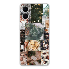 Рождественские, Праздничные Чехлы для Самсунг Галакси С25 Эдж (Рождественский коллаж)