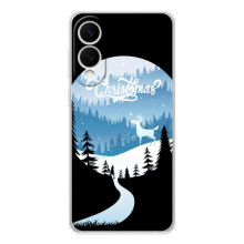 Силиконовый бампер на рождество для Samsung Galaxy S25 Edge (Рождественский Олень)