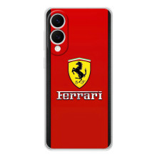 Силиконовый бампер с картинкой машины на Samsung Galaxy S25 Edge (Ferrari Logo)