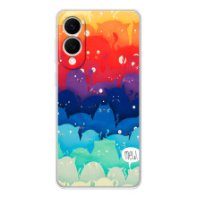 Силиконовый чехол с котиком для Samsung Galaxy S25 Edge (Mew)
