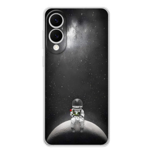 Силиконовый Чехол с принтом "Космонавты" на Samsung Galaxy S25 Edge – Космонавт романтик
