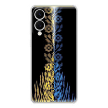 Силиконовый Чехол на Samsung Galaxy S25 Edge (Патриотическая вышиванка)