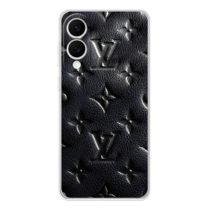 Текстурный Чехол Louis Vuitton для Сamsung Гэлэкси С25 Эдж – Черный ЛВ